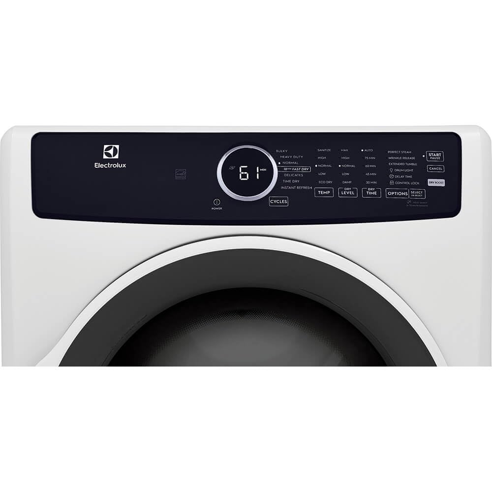 8 cu. ft. Electric Dryer with Instant Refresh in White K3643
