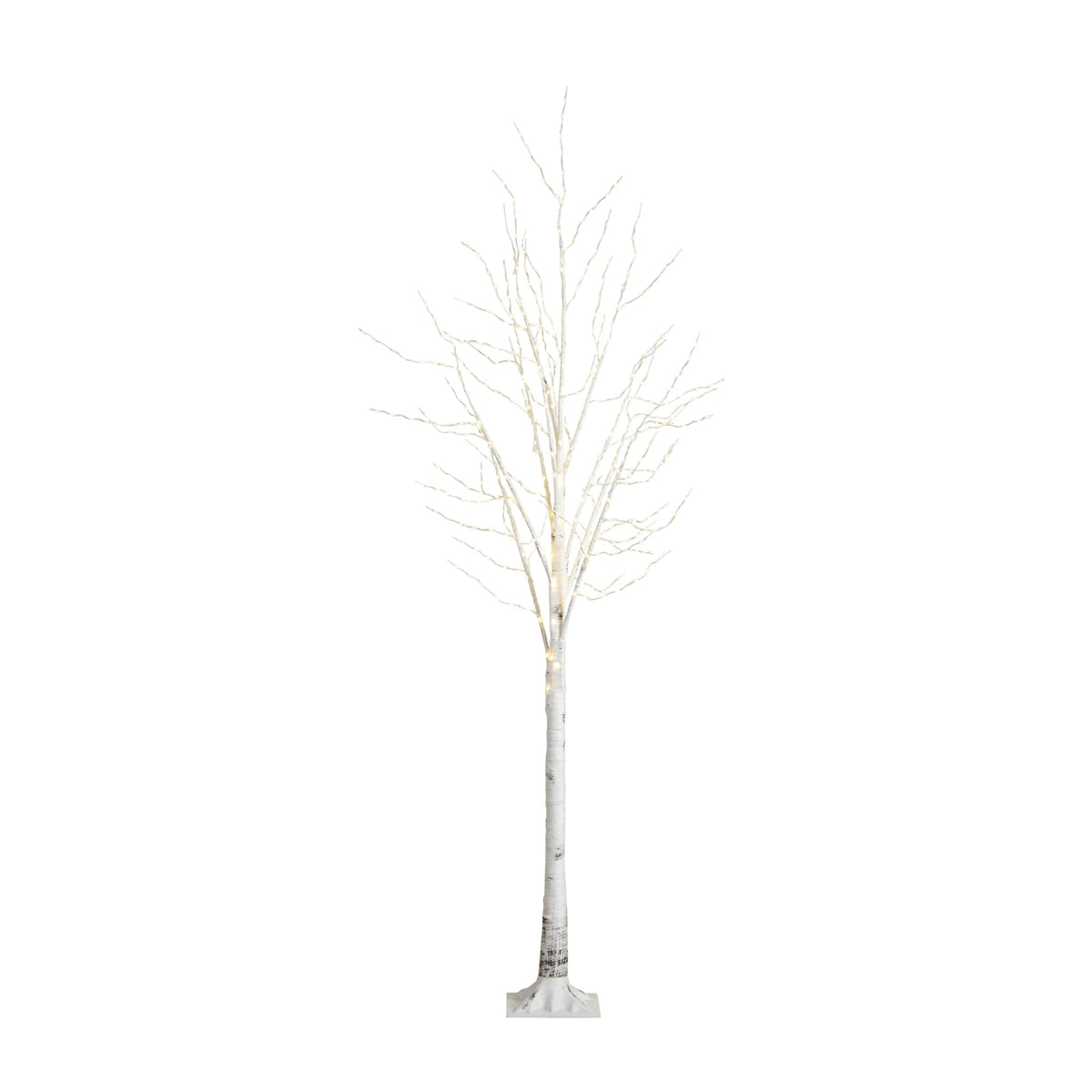 8-FT Pre-lit Artificial White Birch Tree with LED Lights Y18322