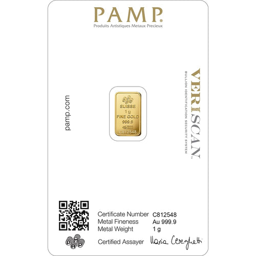 1 gram Gold Minted Bar J761