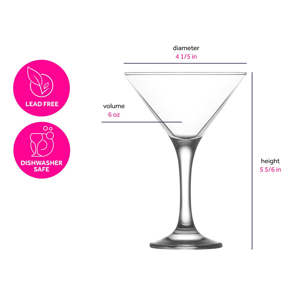 Martini Glasses Set of 4 6 oz R6532