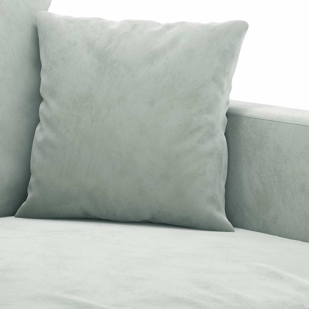 Light Gray Velvet 2-Seater Sofa with Metal Frame Y699693