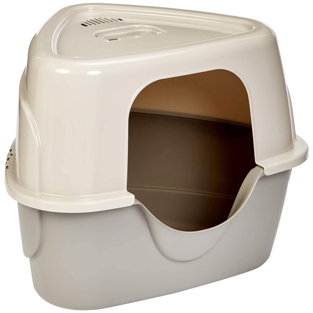 Charcoal Enclosed Cat Litter Box with Lid V988578