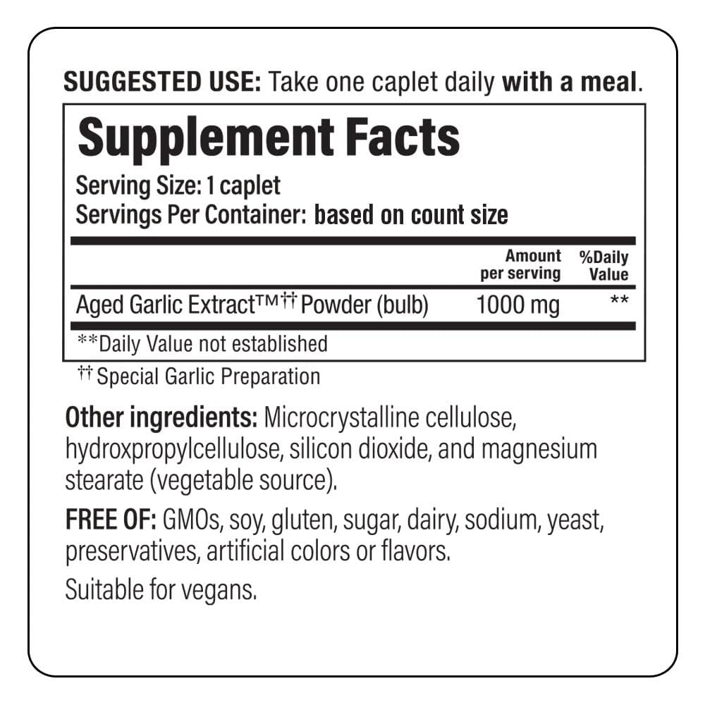 Aged Garlic Extract 60 Vegan Caplets T8623