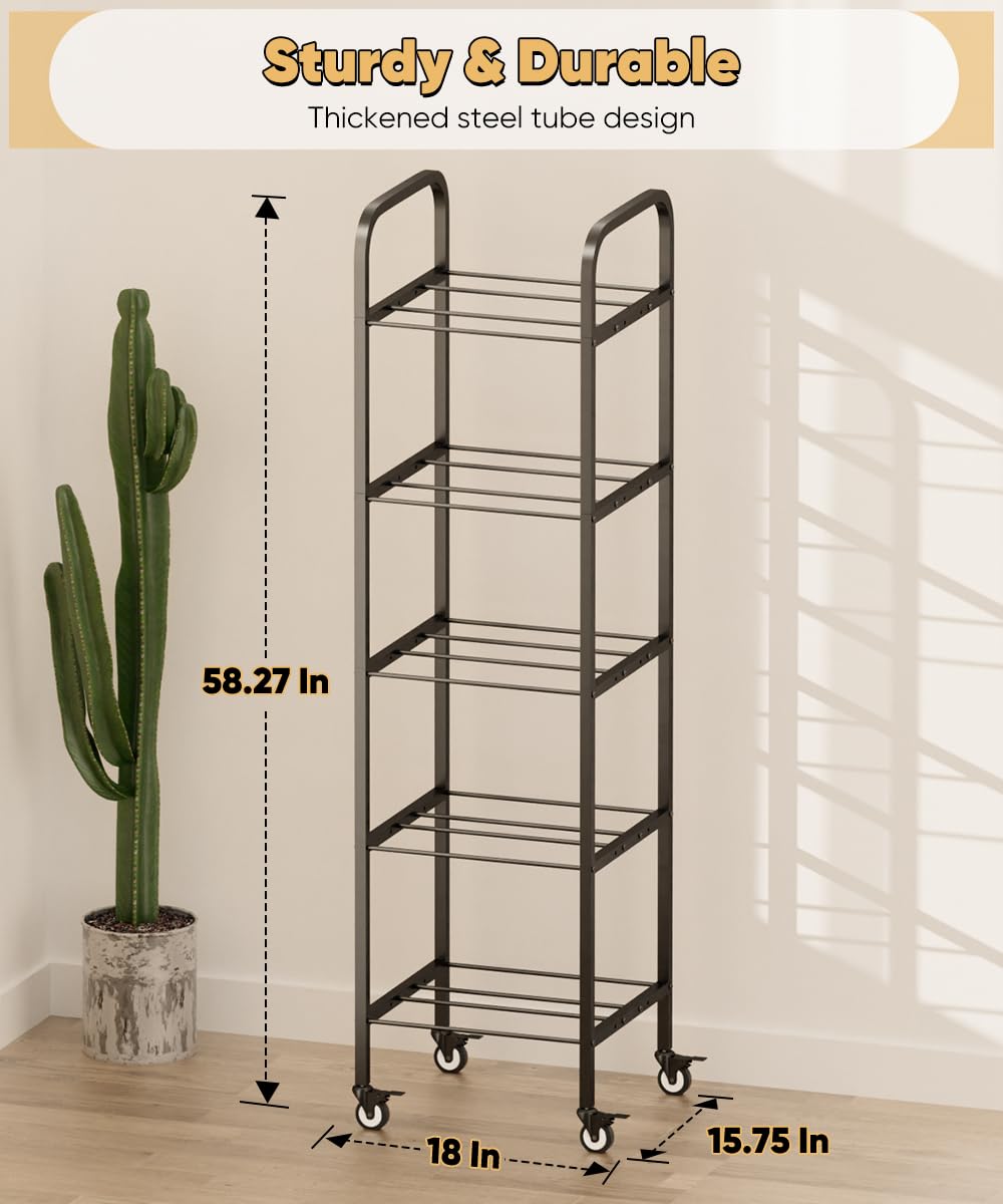 5-Tier 3D Printer Filament Storage Rack with Wheels F144677