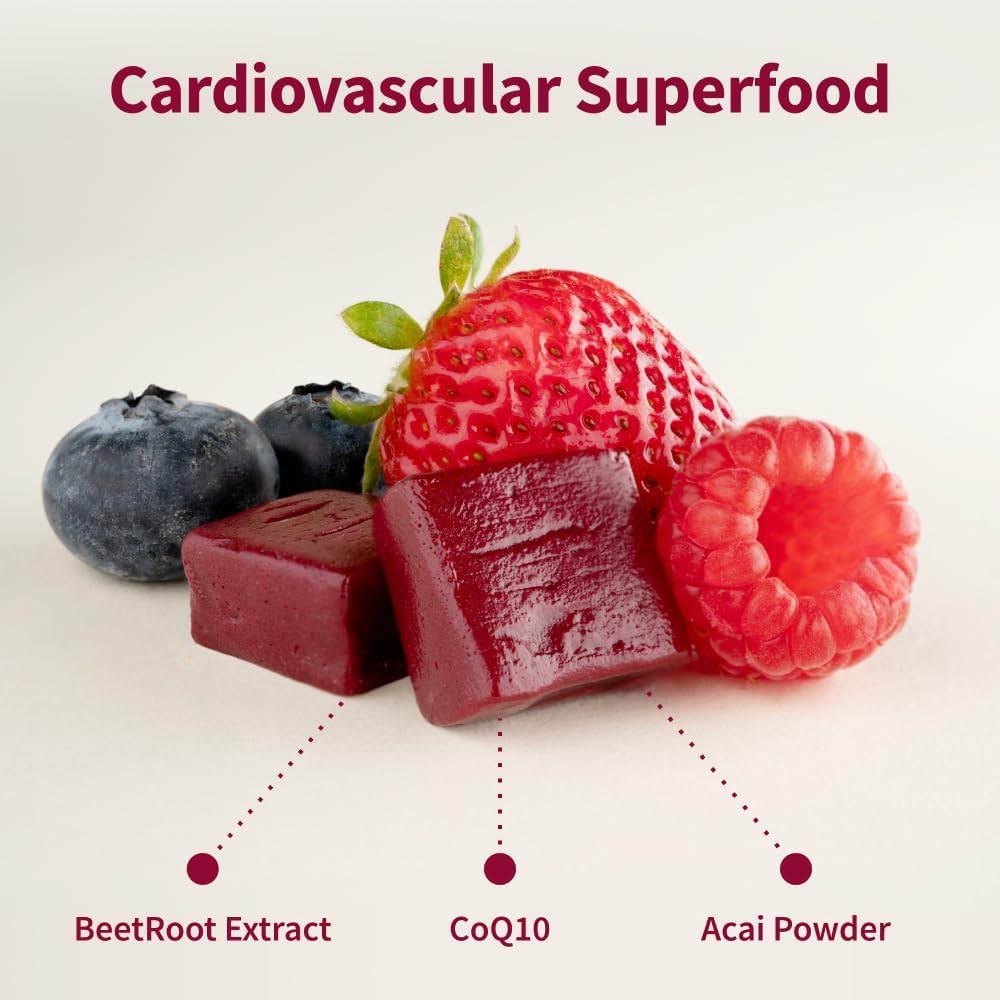 Beet Root Extract & CoQ10 Soft Chews, Mixed Berry, 60 Ct T656357