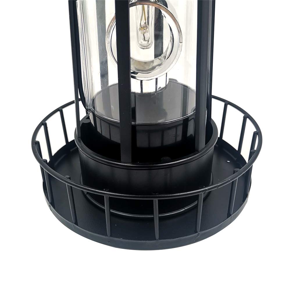 Solar Powered Rotating Waterproof Lighthouse Statue Lights D51686