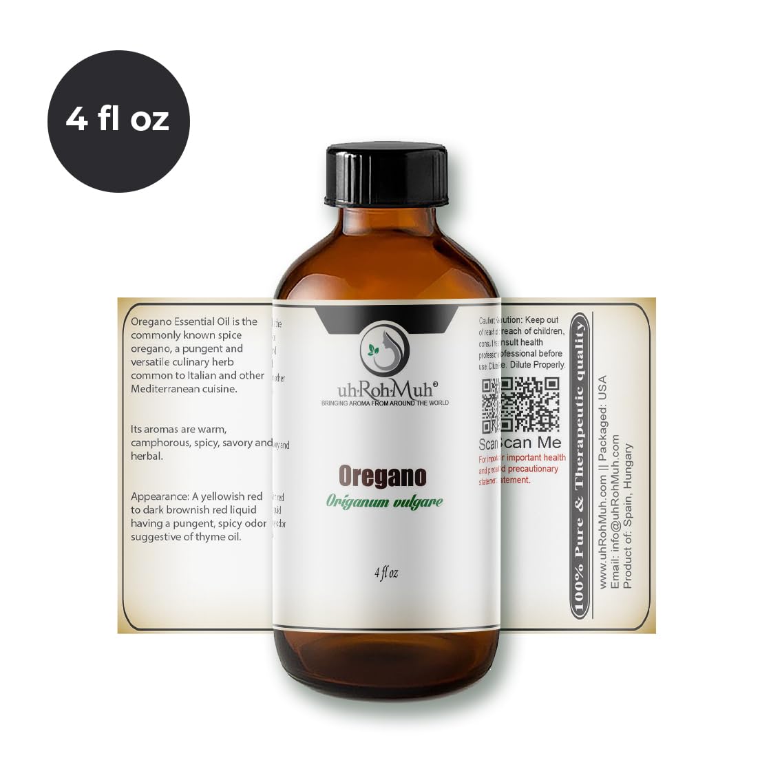 Steam Distilled Oregano Essential Oil 4 Fl Oz J528