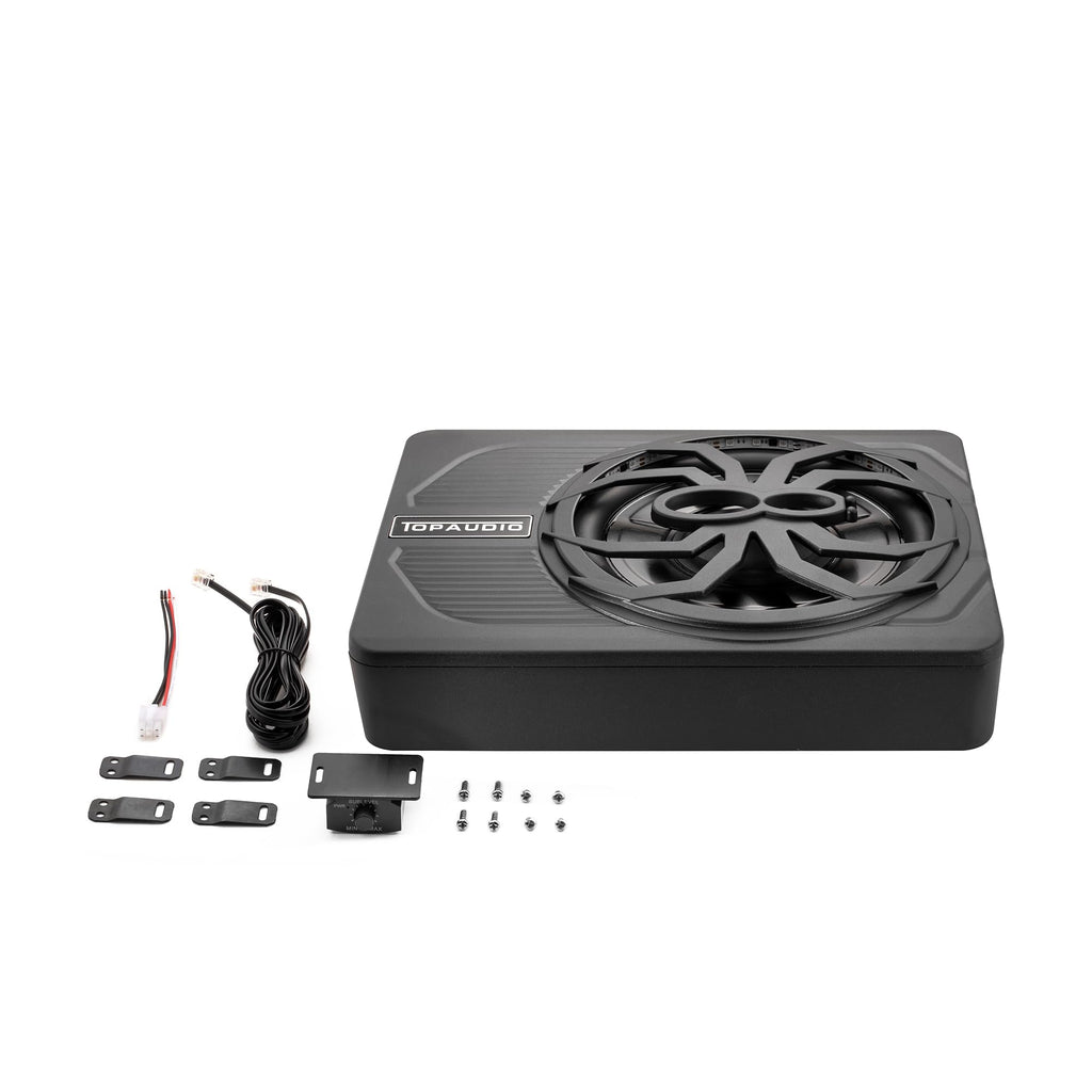 10" Inch Low Profile Underseat Car Subwoofer with Built in Amplifier J207
