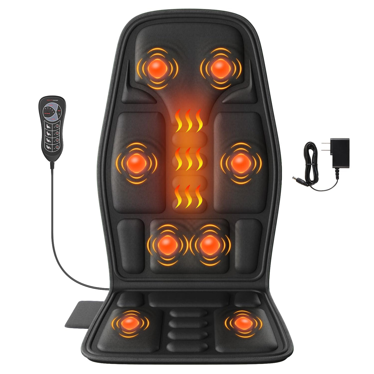 Vibration Back Massager with Heat and 8 Vibration Y54241