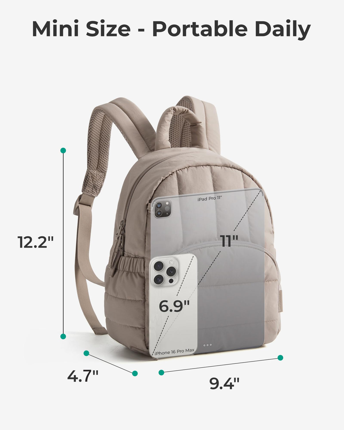 Mini Lightweight Quilted Backpack C9998