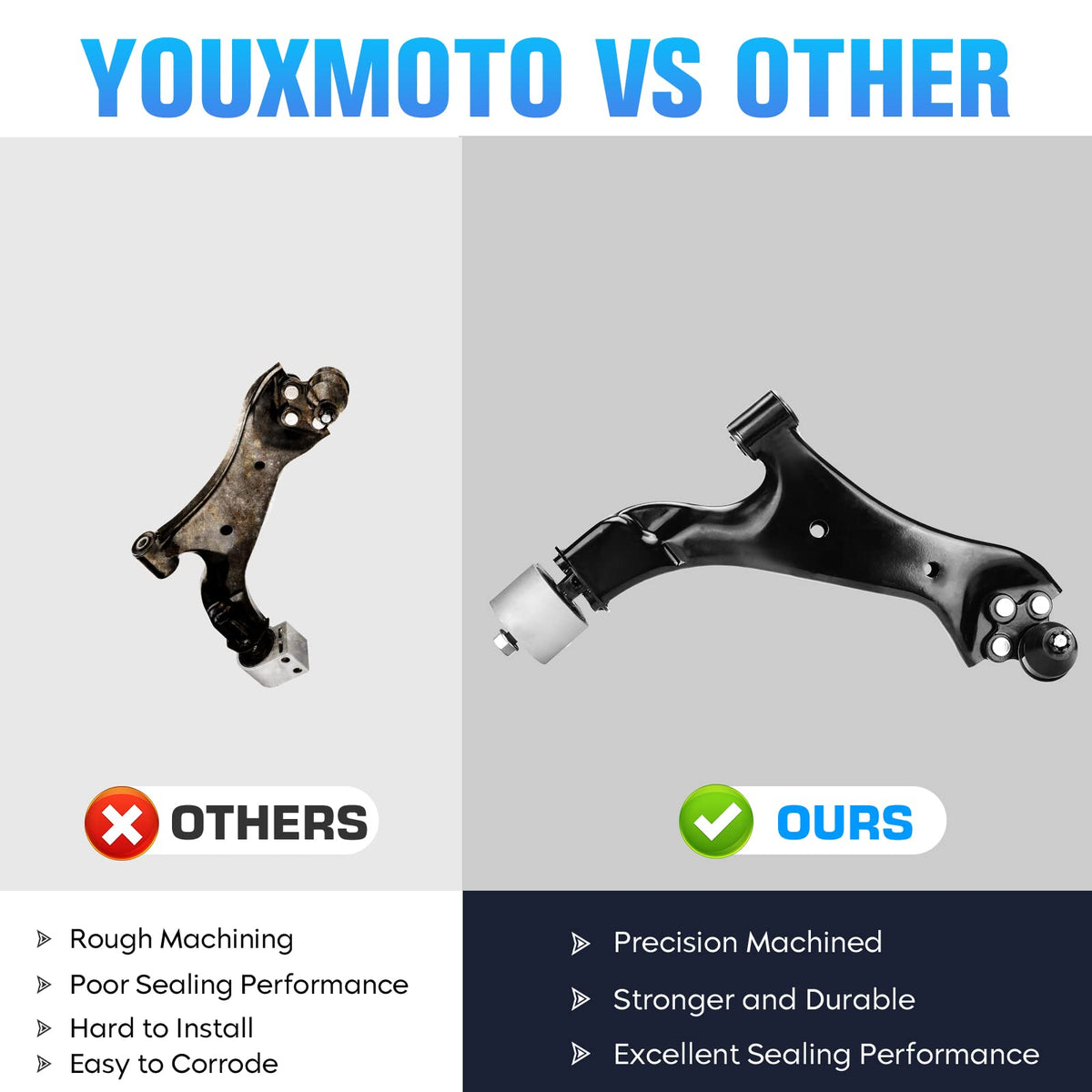 Front Lower Control Arm with Ball Joint 2pc Set E70246