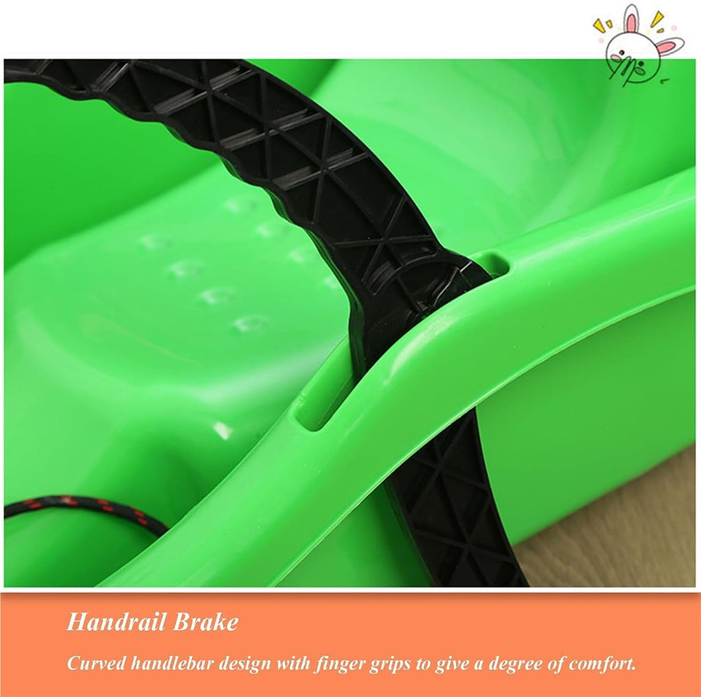 High Density Plastic Sled with Pull Rope and 2 Handles I400