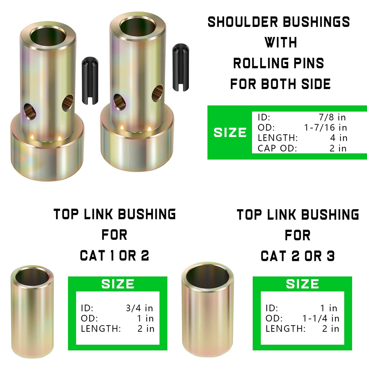 Quick Hitch Bushing Kit with Top Link Pin H167