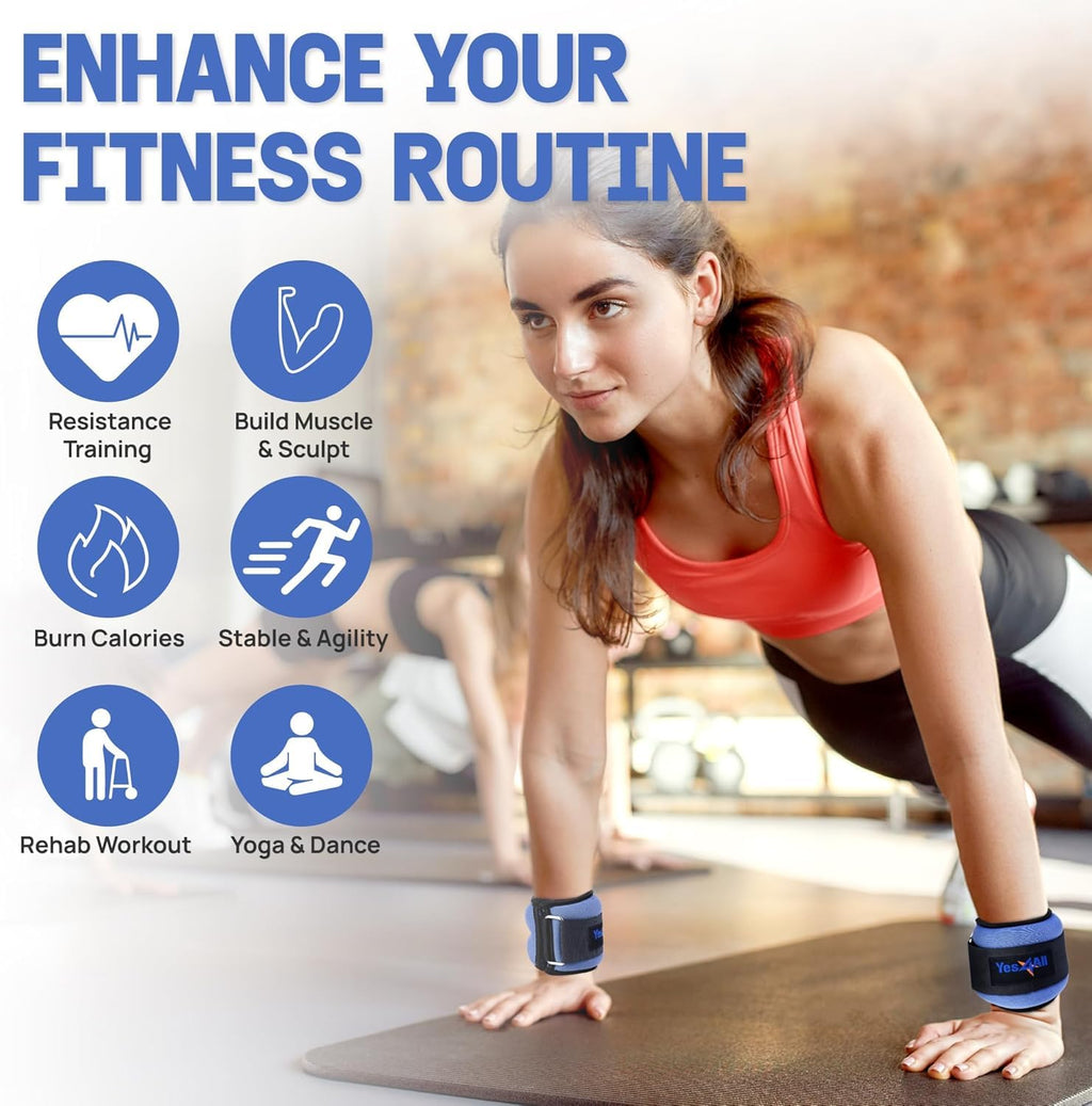 Adjustable Strap Wrist & Ankle Weights Pair N970