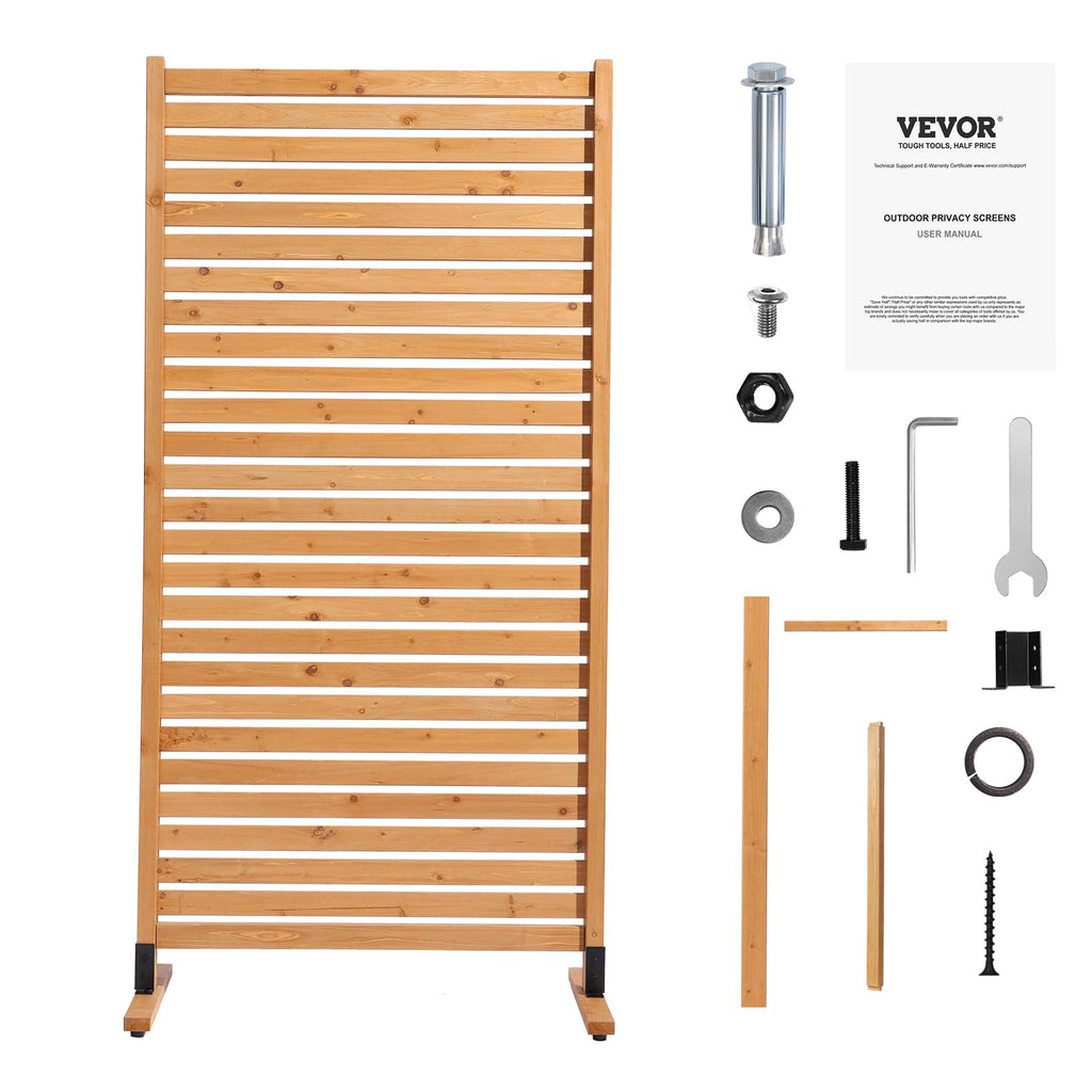 Wooden Privacy Screen 36" W x 73" H J8958