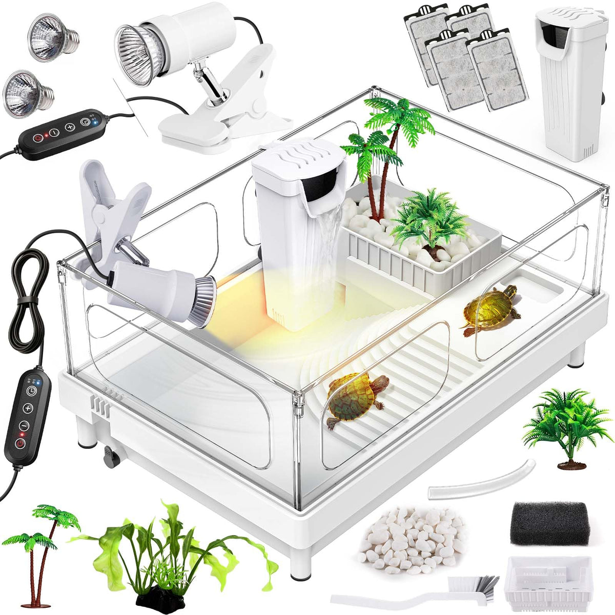 Small Acrylic Turtle Tank Kit with Light Filter P990