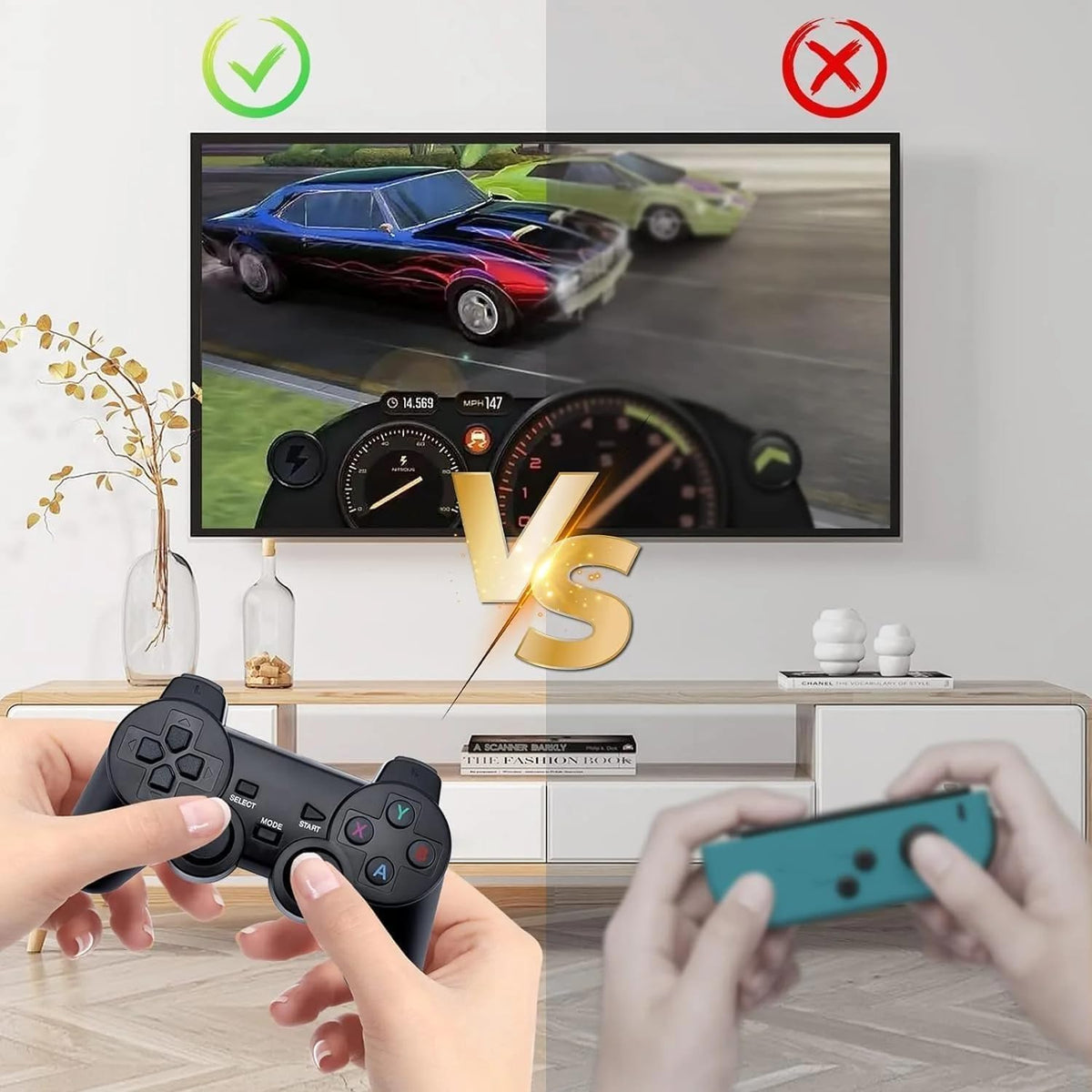 Retro Game Console with 2.4G Dual Controllers G3401