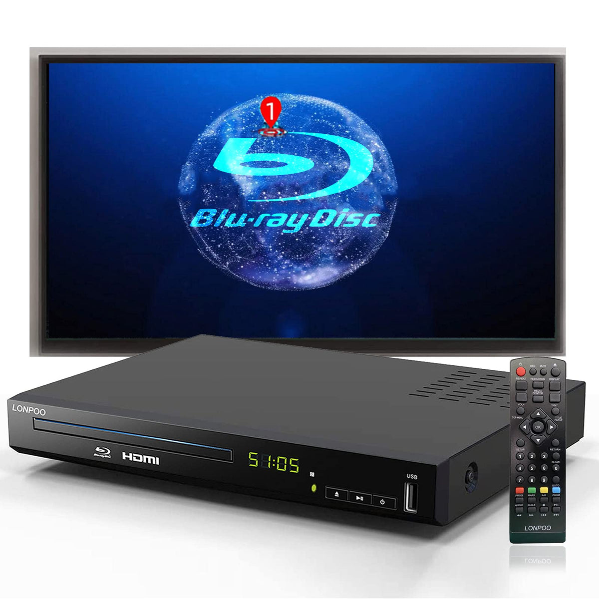 Full HD DVD Player HDMI with Dolby Digital TrueHD/DTS M95096