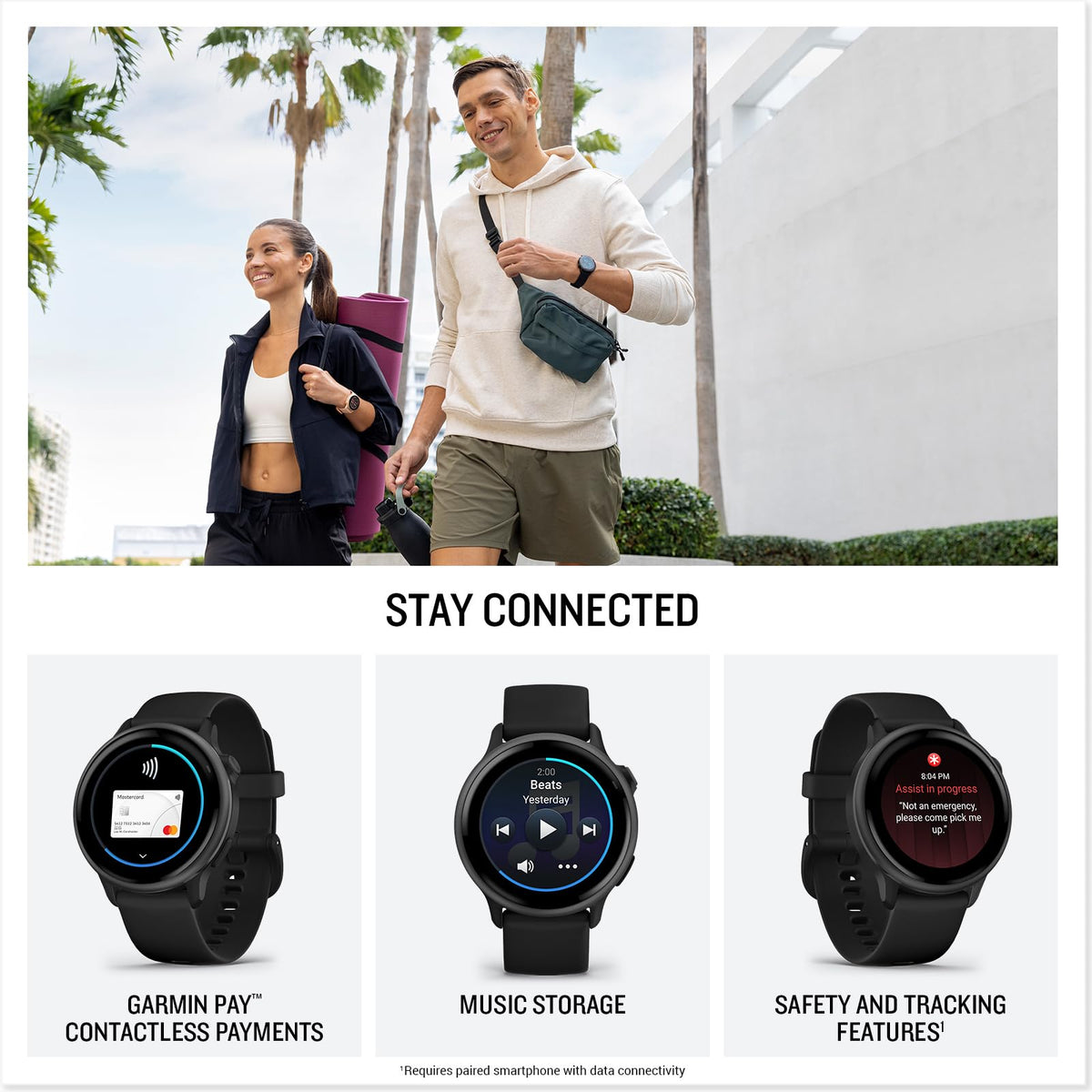 Health & Fitness GPS Smartwatch 42mm Slate D499