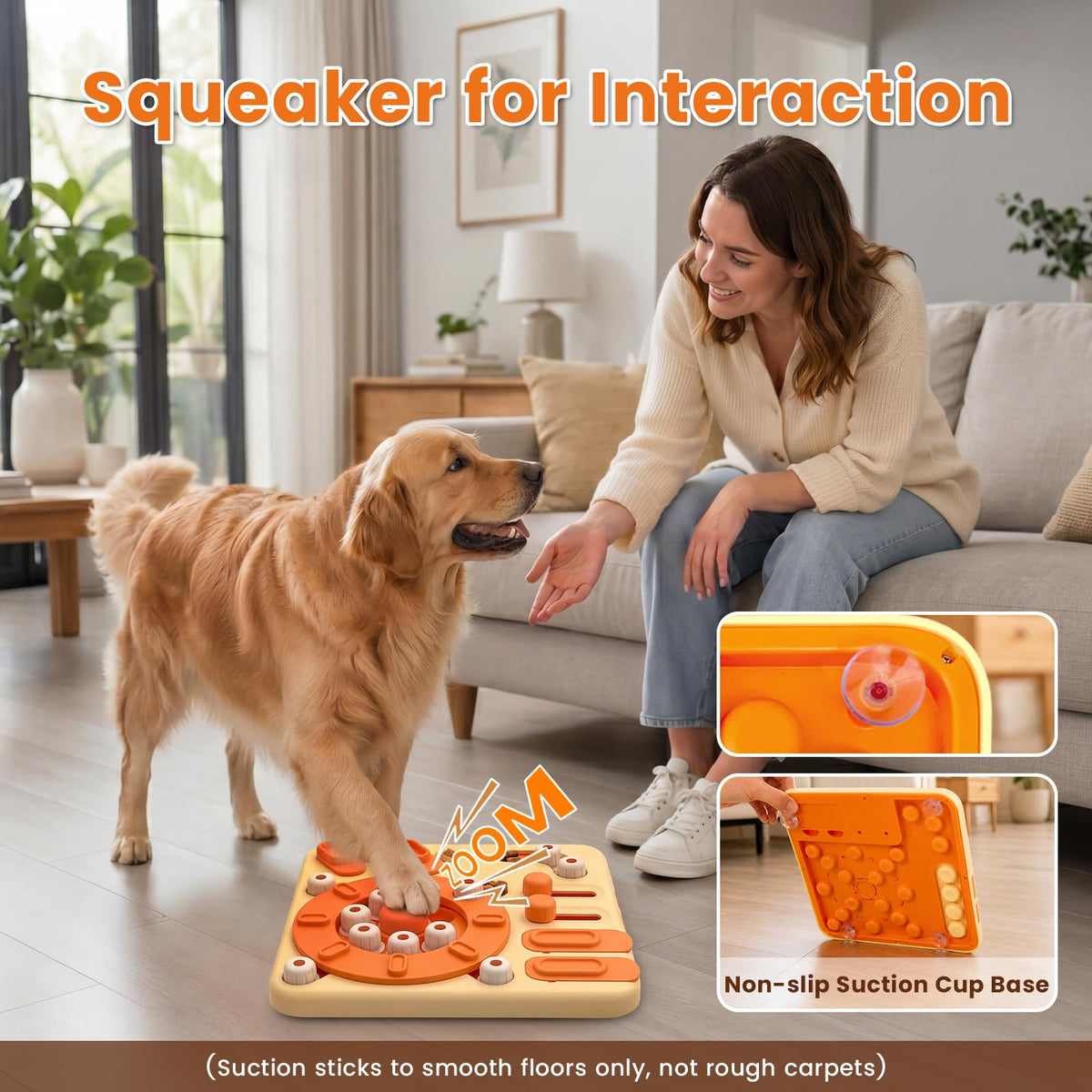 4-Level Interactive Dog Puzzle Toy with Suction Cups Z140