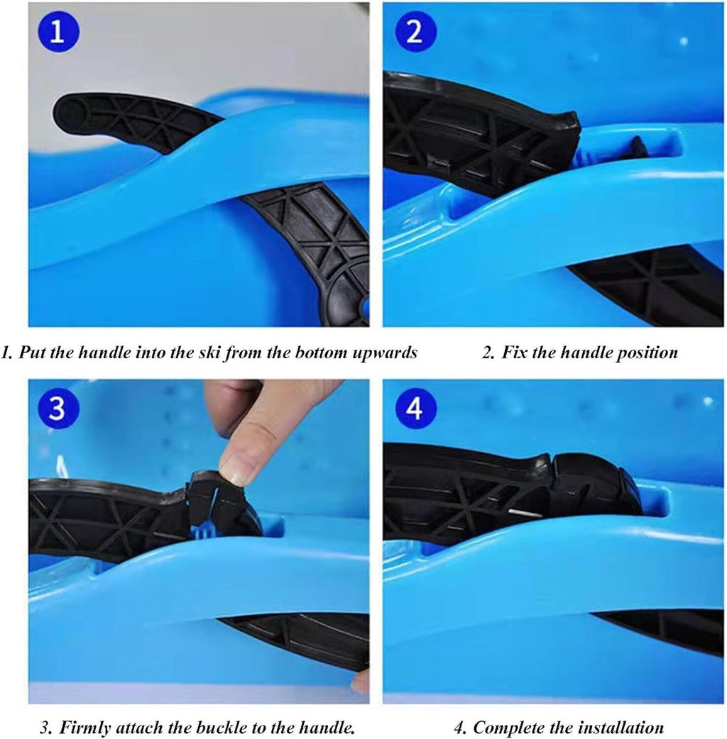 High Density Plastic Sled with Pull Rope and 2 Handles I400