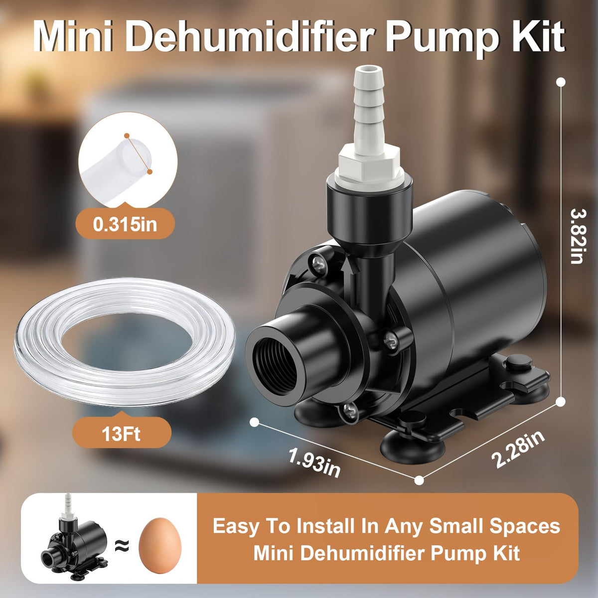 Automatic Dehumidifier Pump 15FT High Lift IPX8 Submersible Q7057