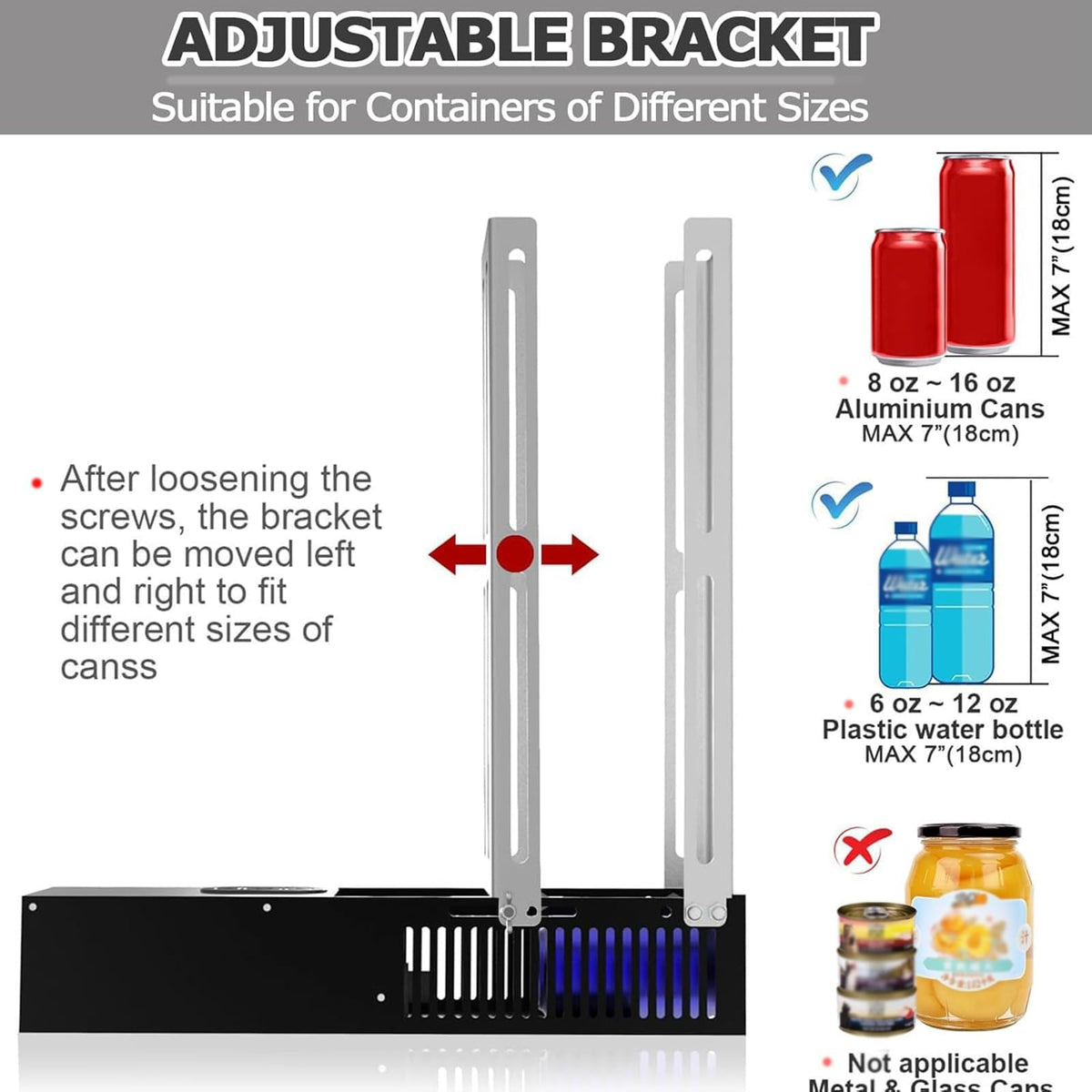 Wall Mounted Can Crusher for 12/16oz Aluminum Cans U89213
