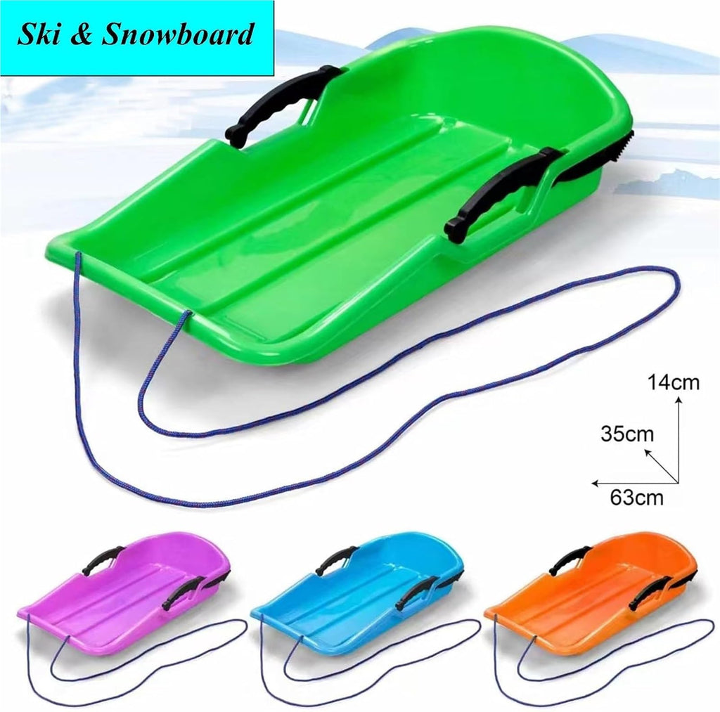 High Density Plastic Sled with Pull Rope and 2 Handles I400