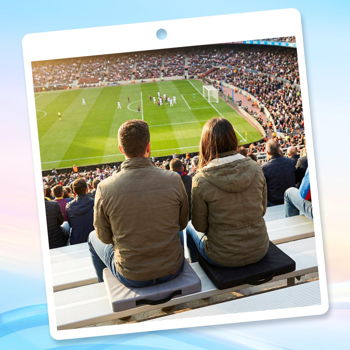 2 Pcs Stadium Seat Cushions with Handle G5063