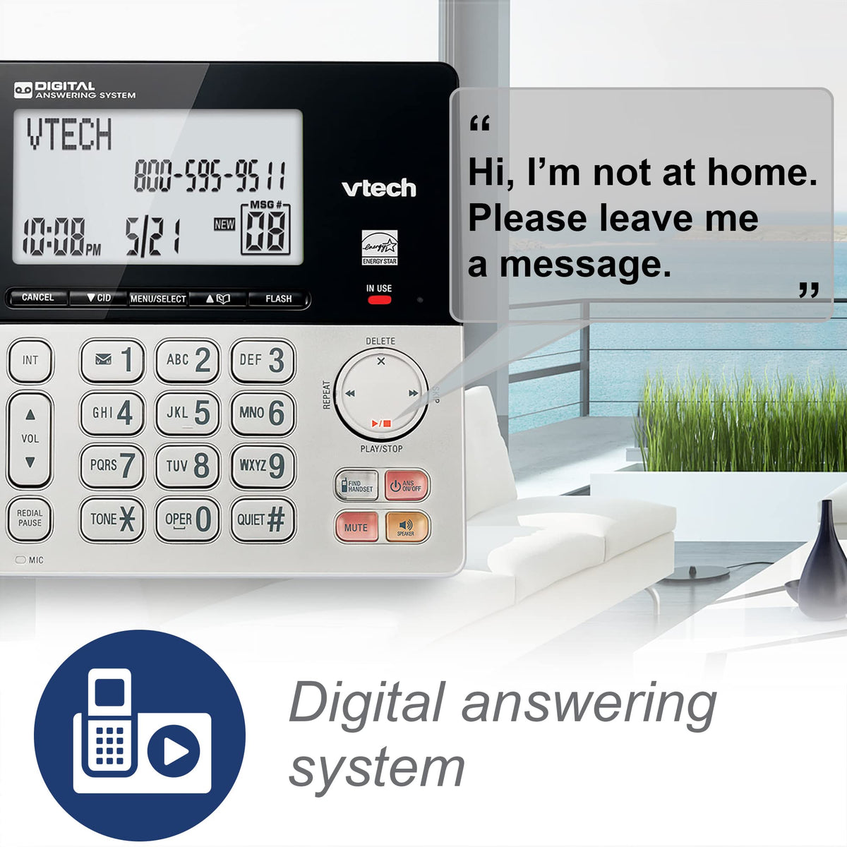 Corded/Cordless Phone System with 2 Handsets E520437
