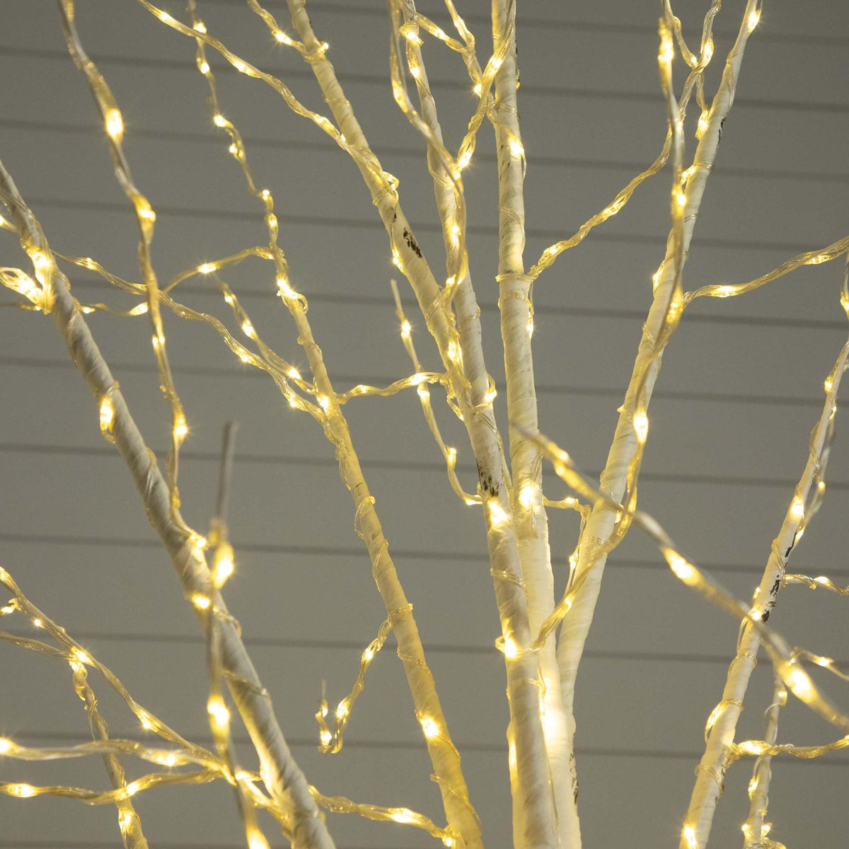 8-FT Pre-lit Artificial White Birch Tree with LED Lights Y18322