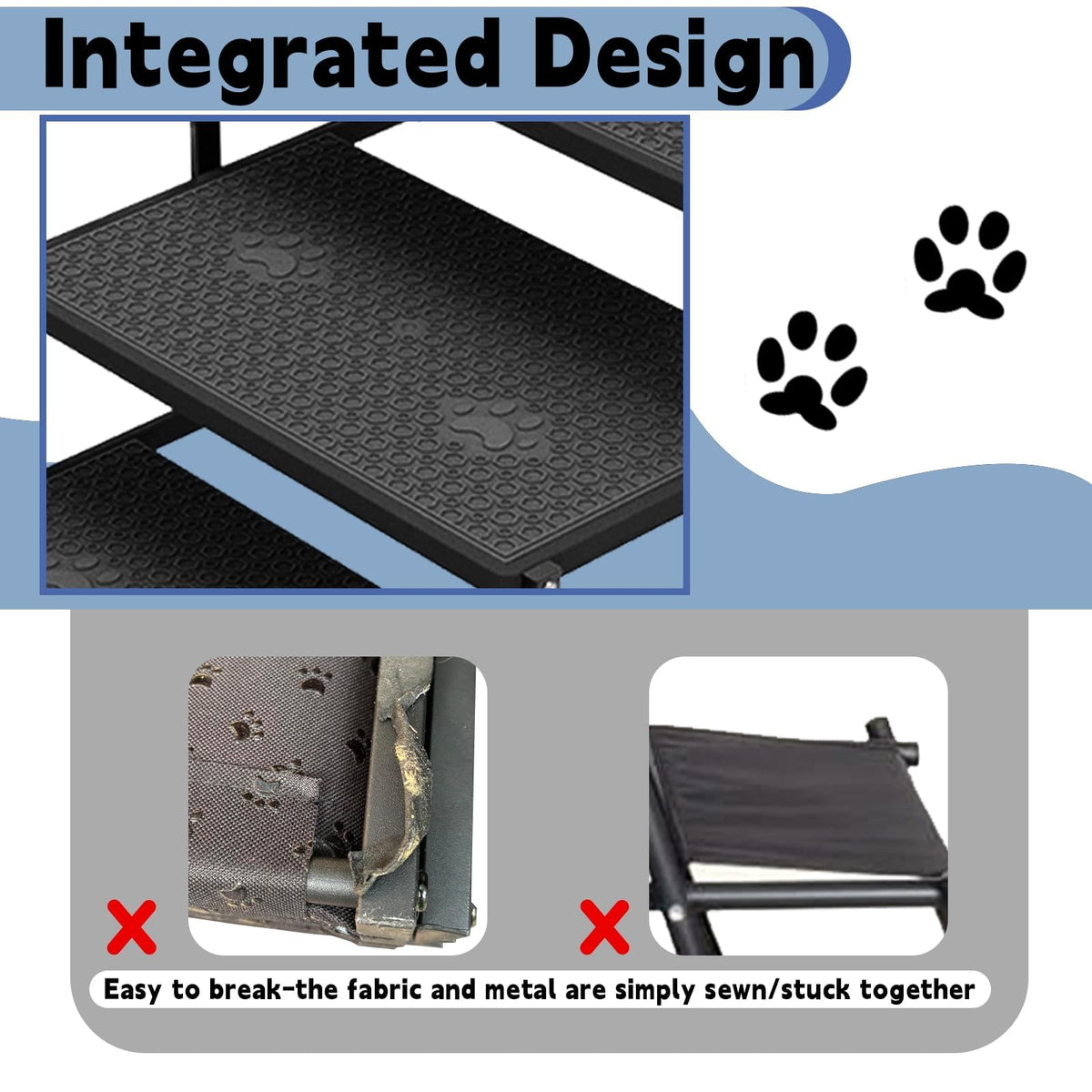 5-Step Foldable Non-Slip Plastic Dog Steps E662781