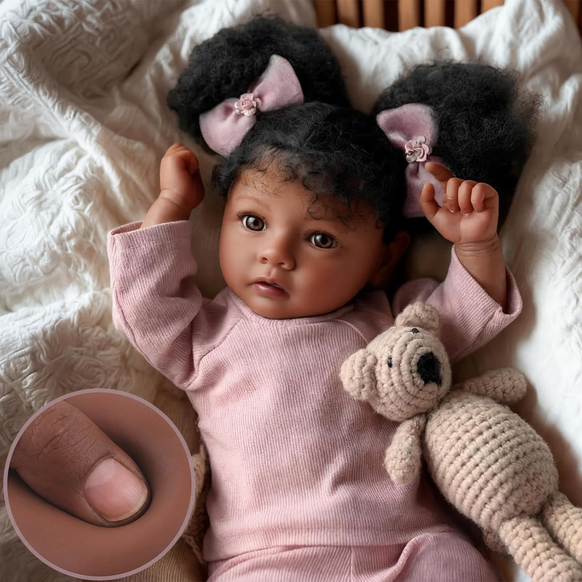 20 Inch Black Baby Girl L701