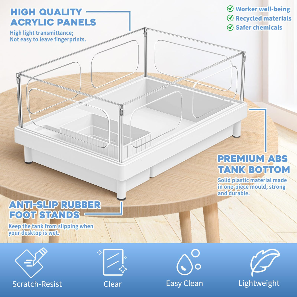 Small Acrylic Turtle Tank Kit with Light Filter P990