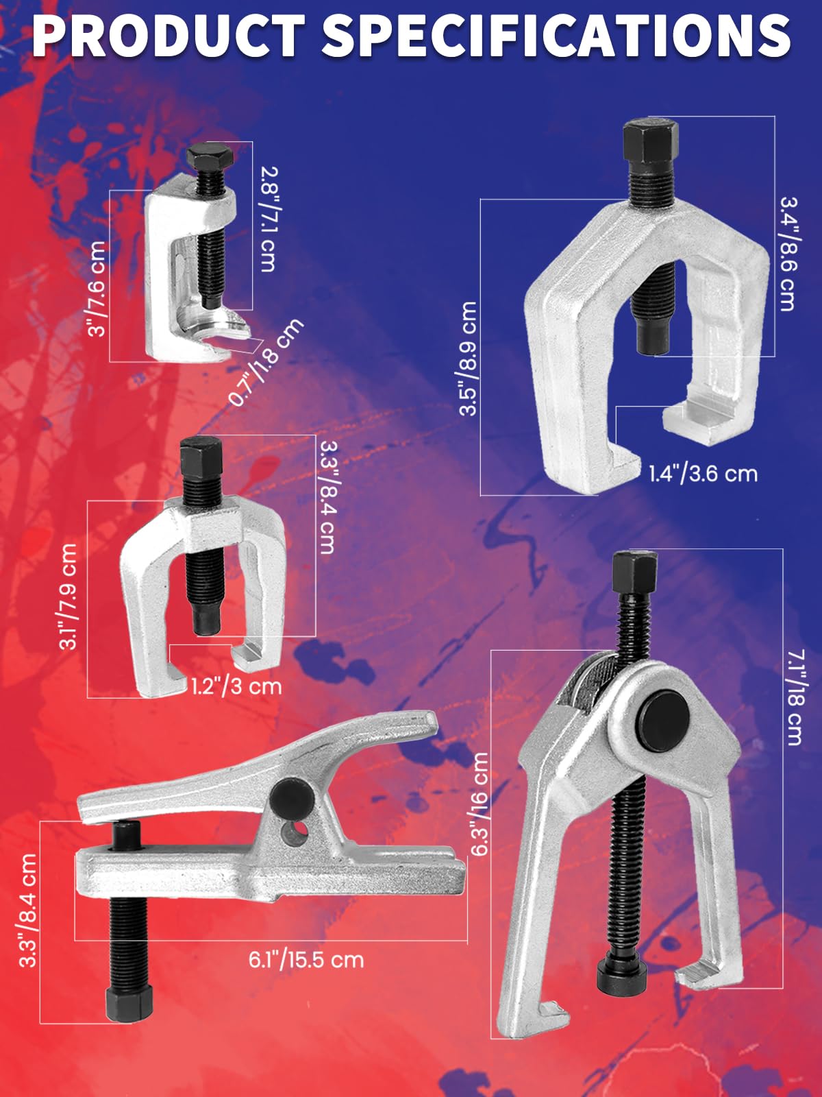 5 PCS Ball Joint Separator Front End Service Tool Kit R367