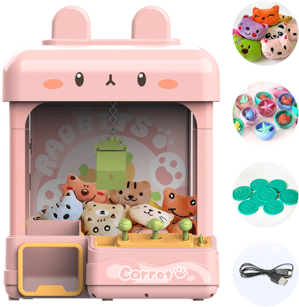 Large Claw Machine with Prizes, Adjustable Sound & Light, Mini Vending Machine, Electronic Arcade Crane Game, Candy Dispenser Toy R791456