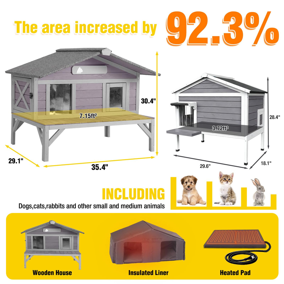 Waterproof Heated Cat House R414179