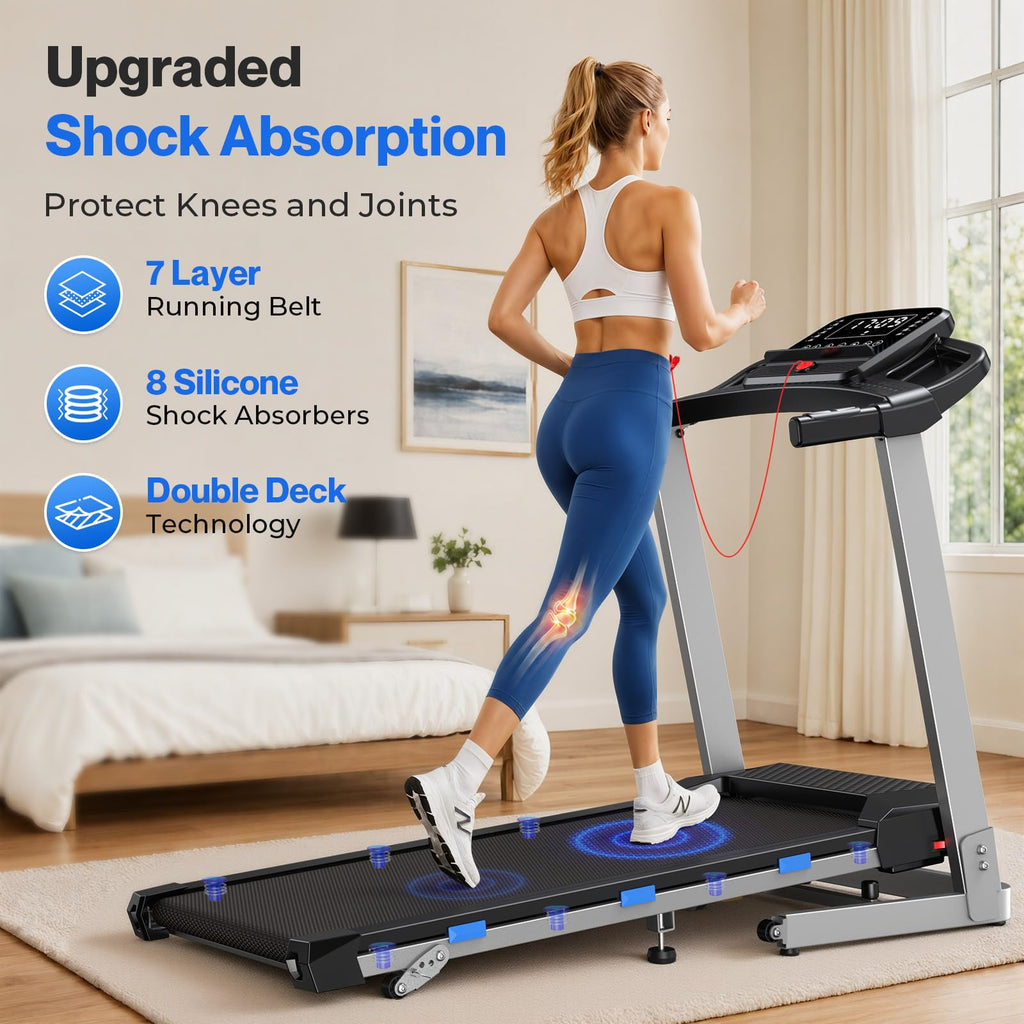 Foldable Treadmill with 10% Incline 400 LBS Capacity D594411