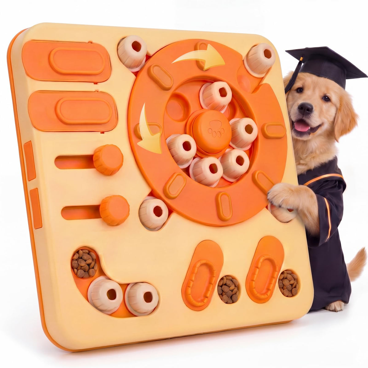 4-Level Interactive Dog Puzzle Toy with Suction Cups Z140