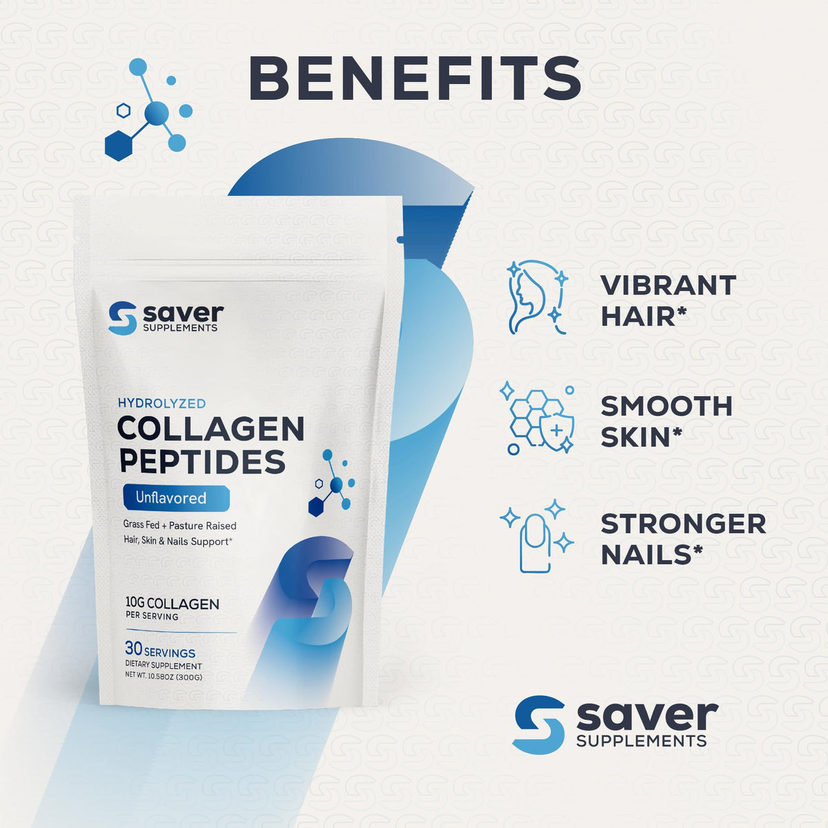 Collagen Peptides Powder, Unflavored, 10.58 oz B488