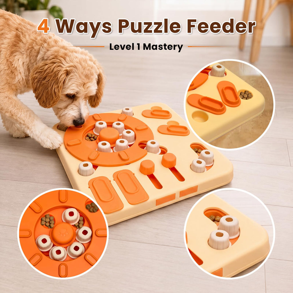 4-Level Interactive Dog Puzzle Toy with Suction Cups Z140