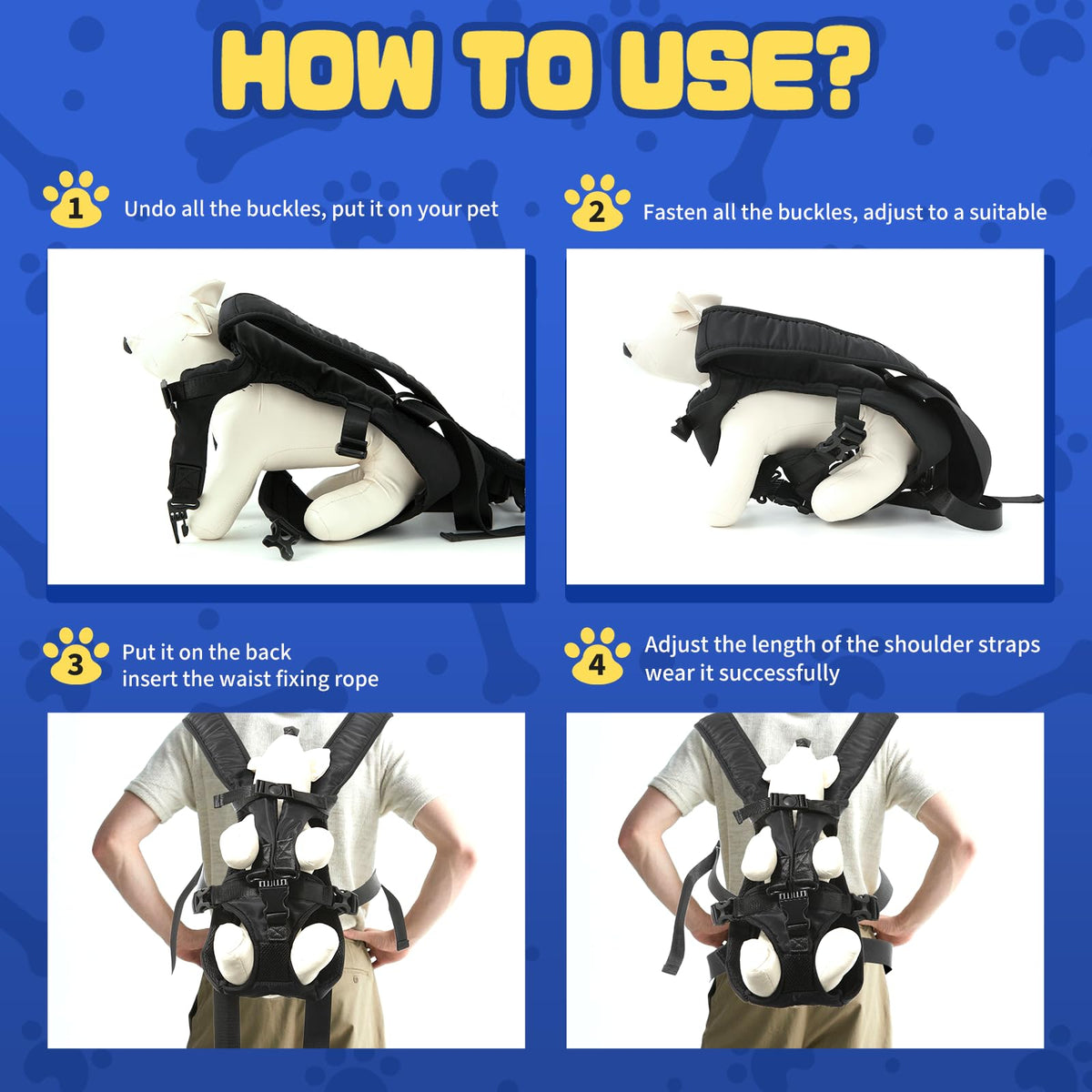 Legs Out Front Pet Carrier Backpack for Small Medium Dogs Cats up to 25lbs J2299