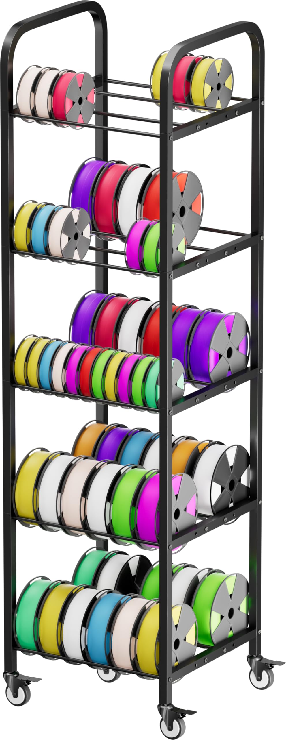5-Tier 3D Printer Filament Storage Rack with Wheels F144677