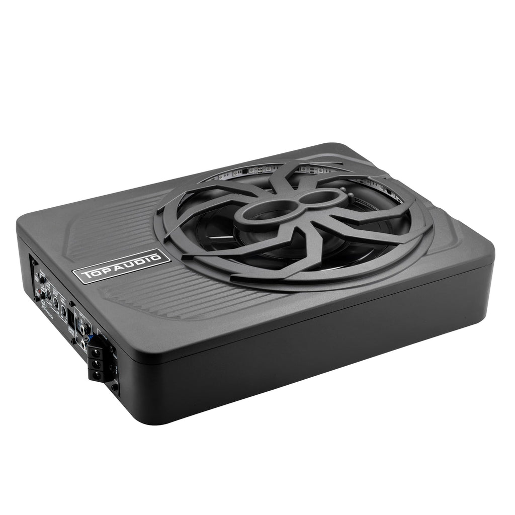 10" Inch Low Profile Underseat Car Subwoofer with Built in Amplifier J207