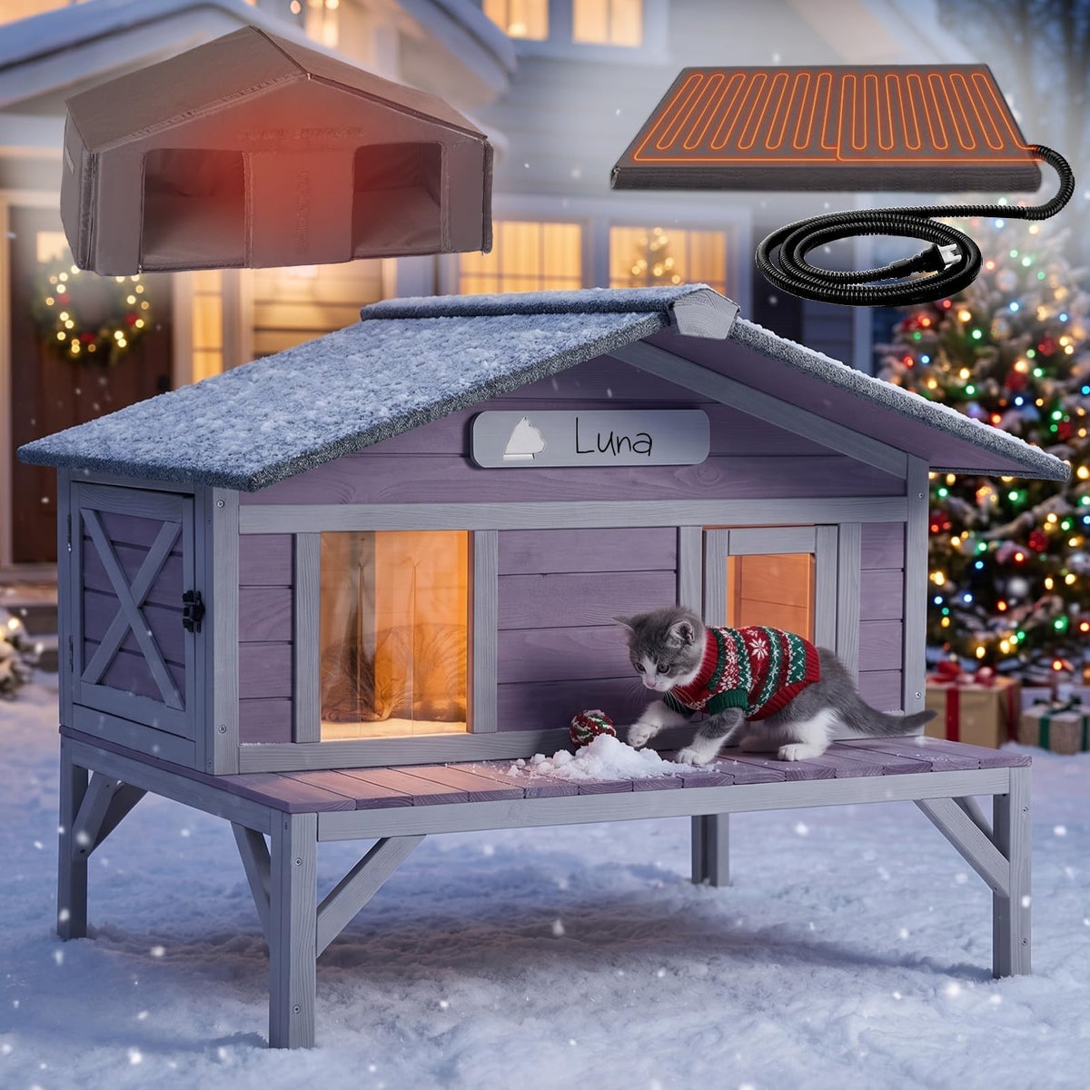 Waterproof Heated Cat House R414179