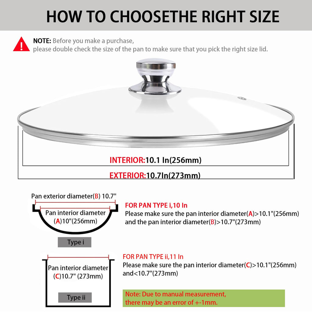 10 Inch Glass Pan Lid C3411