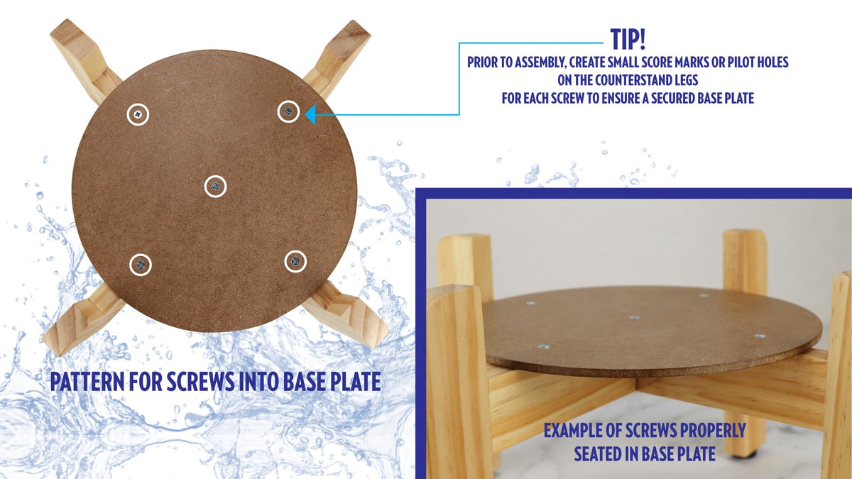 Natural Wood Water Dispenser Counter Stand P60447
