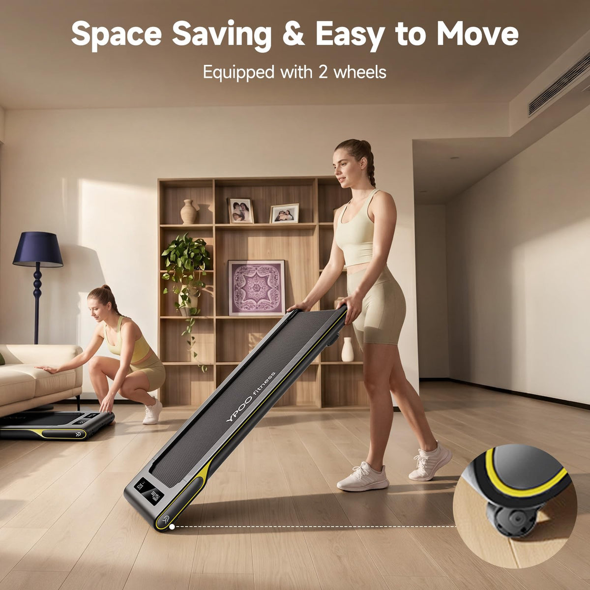 Walking Pad with 14% Incline Under Desk Treadmill S151