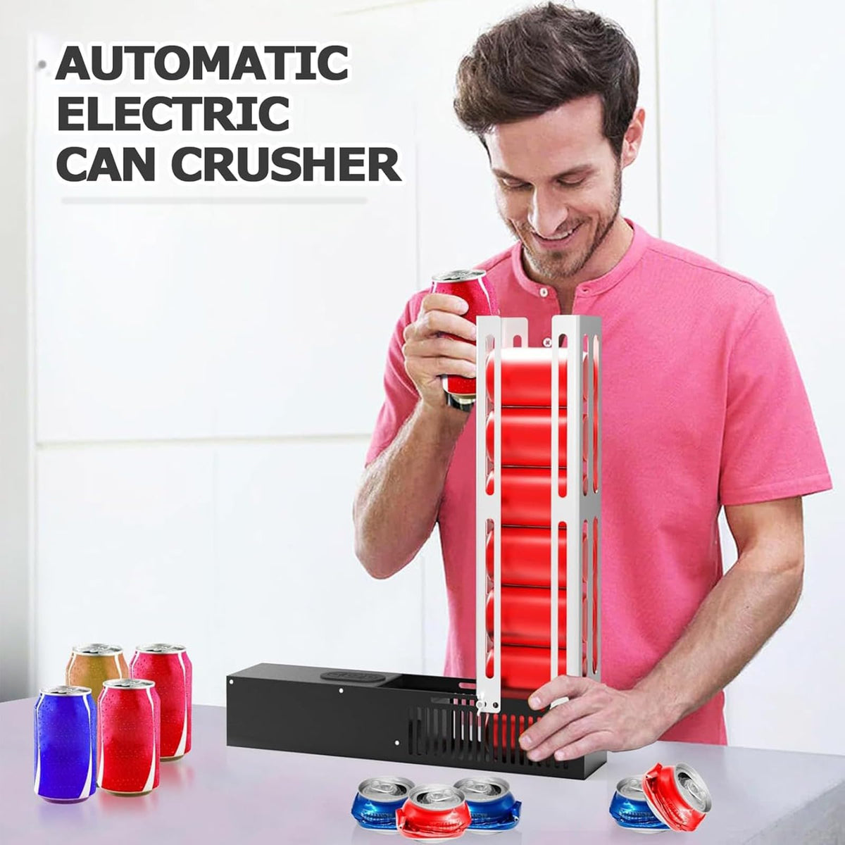 Wall Mounted Can Crusher for 12/16oz Aluminum Cans U89213