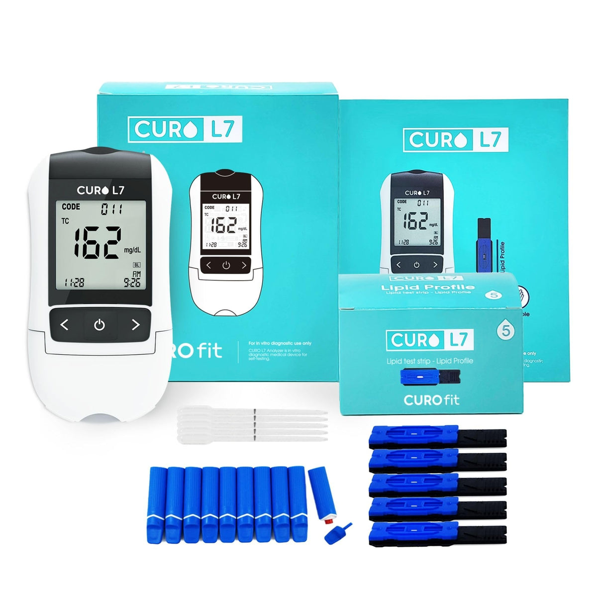 Blood Cholesterol Testing Kit with Test Strips and Lancets B2902